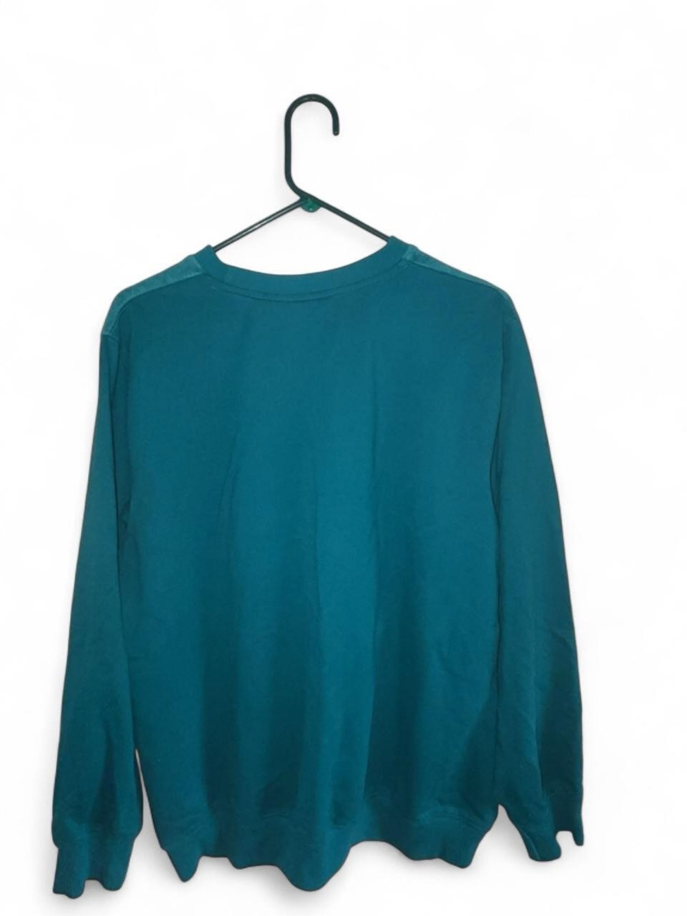 Alfred Dunner Teal Floral Embroidered Crewneck Sweater - Picture 2 of 3